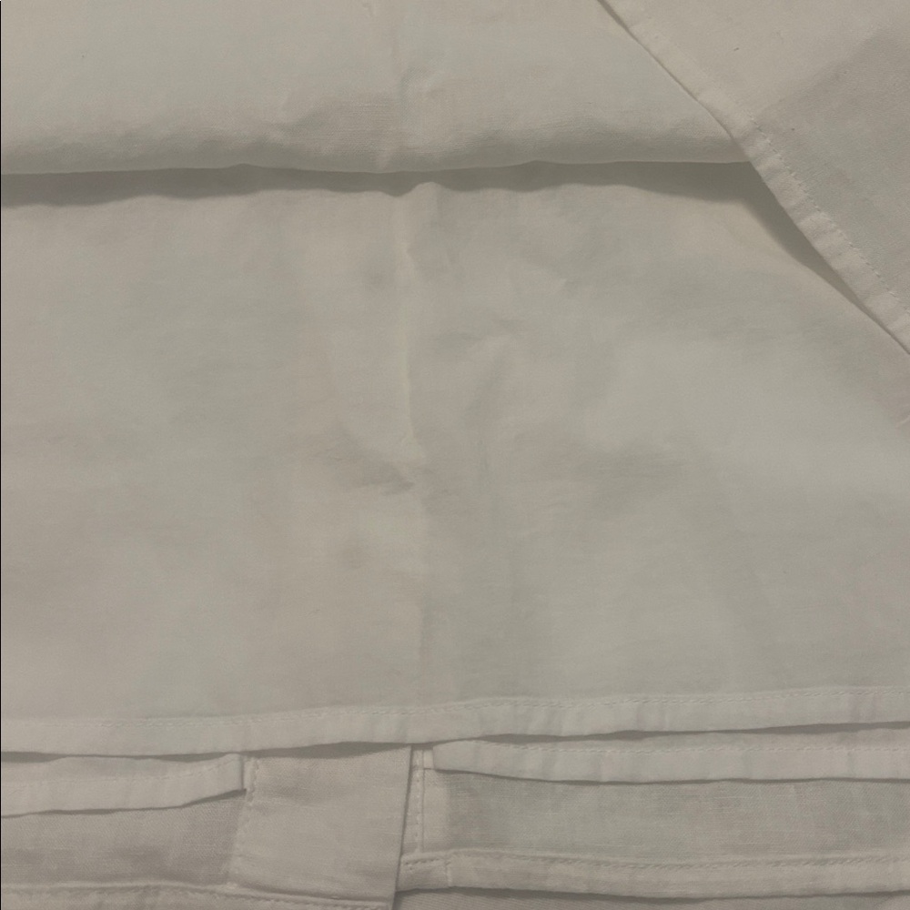 J. Crew White Sleeveless Linen-blend button-front shell SZ XL casual preppy NWT - Picture 11 of 12